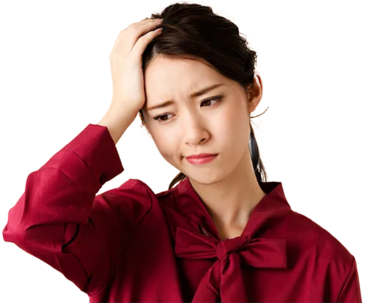 A woman suffering from sudden hearing loss